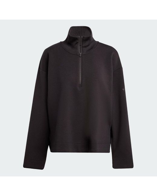 All Szn Soft Lux Un Quarto Di Zip di Adidas in Black