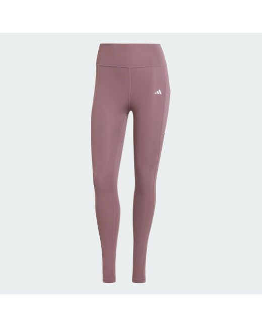 Leggings Optime Full-Length di Adidas Originals in Red