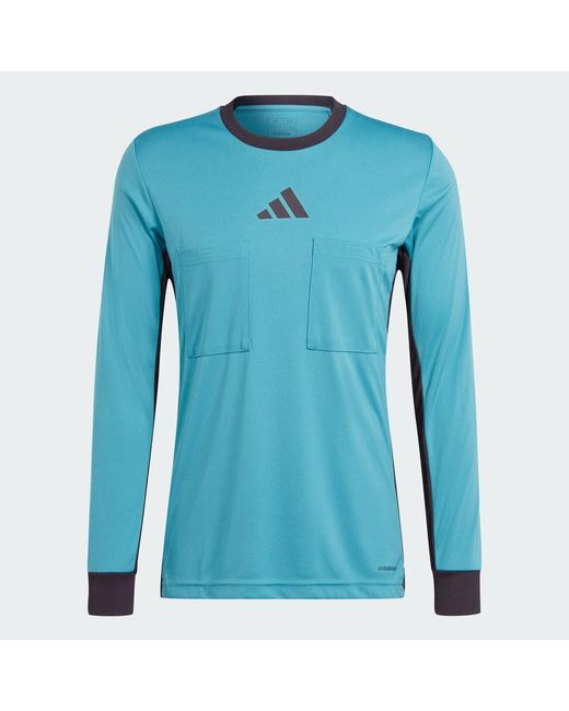 Adidas Blue Referee 24 Long Sleeve Jersey for men