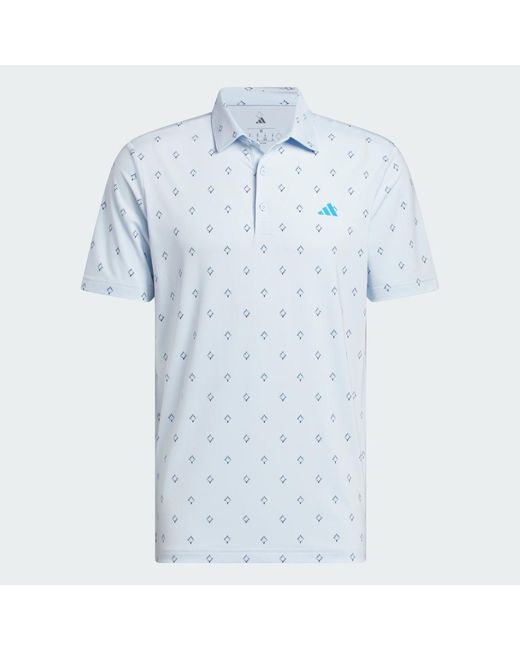 Adidas Blue Ultimate365 Essence Print Climacool Polo Shirt for men
