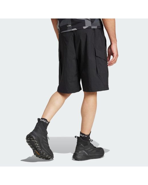 Adidas Black Terrex Xploric Cargo Shorts for men