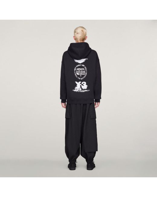 Adidas Blue Y-3 Graphic Hoodie