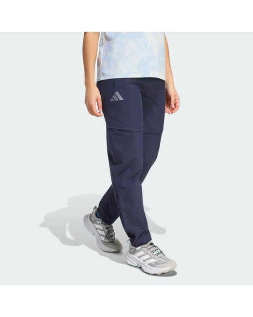 Adidas Blue Terrex Xperior Utilitas Clima365 Zip-Off Tracksuit Bottoms