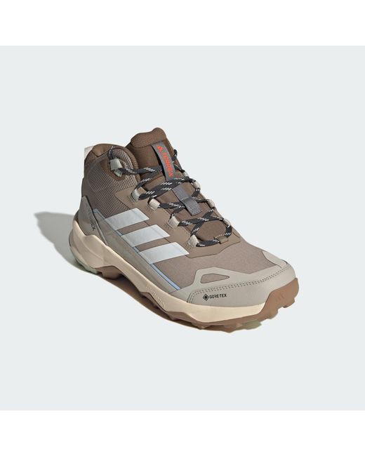 Adidas Gray Terrex Skychaser Ax5 Mid Gore-Tex Hiking Shoes for men