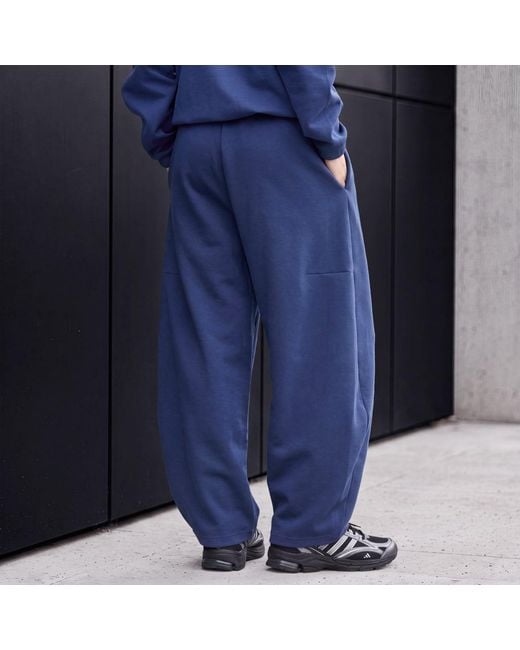 Adidas Blue Soft Lux Winter Knit Barrel Joggers