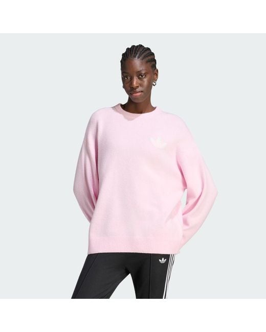 Adidas Pink Originals Athl Dept Knitted Sweatshirt