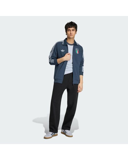 Adidas Blue Italy Away Anthem Jacket for men