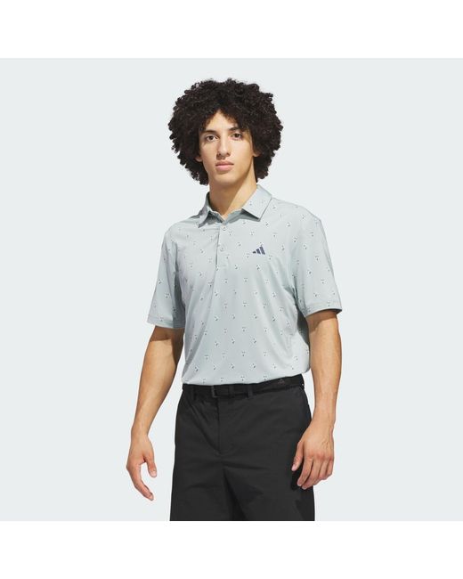Adidas White Ultimate365 Essence Print Climacool Polo Shirt for men