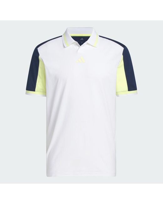 Adidas Blue Beyond The Course Vent Twistknit Polo Shirt for men