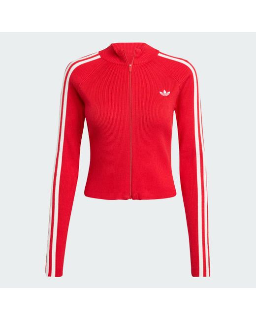 Giacca Da Allenamento Adicolor 3-Stripes Slim Knit di Adidas in Red
