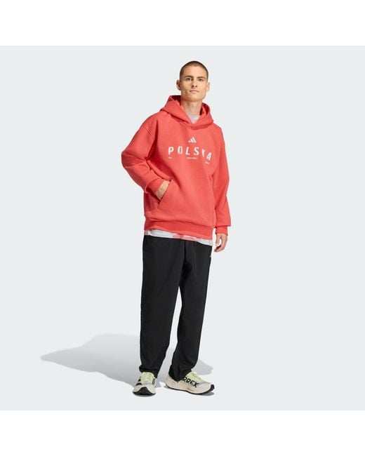 Adidas Red Poc Gfx Hoodie M for men