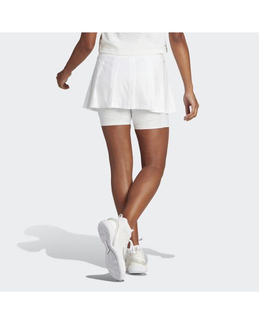 Gonnellino da tennis AEROREADY Pro Pleated di adidas in Bianco | Lyst