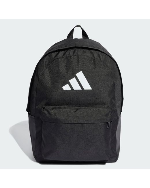 Adidas Black Classic 3 Bar Logo Backpack