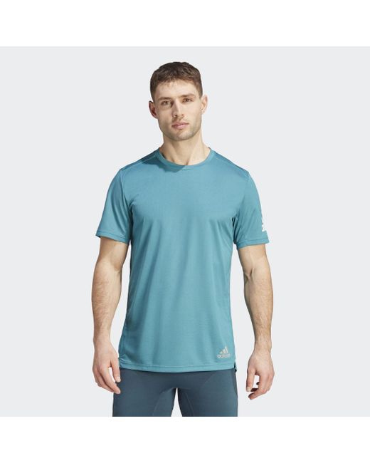 T-shirt Run It di Adidas in Blue da Uomo