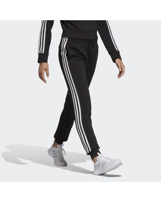 adidas black and white striped joggers