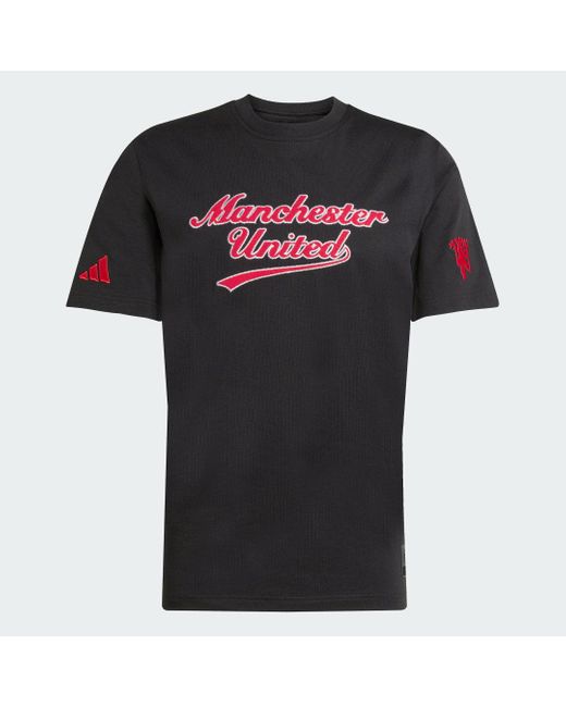 Adidas Black Manchester United Us Pack T-Shirt for men