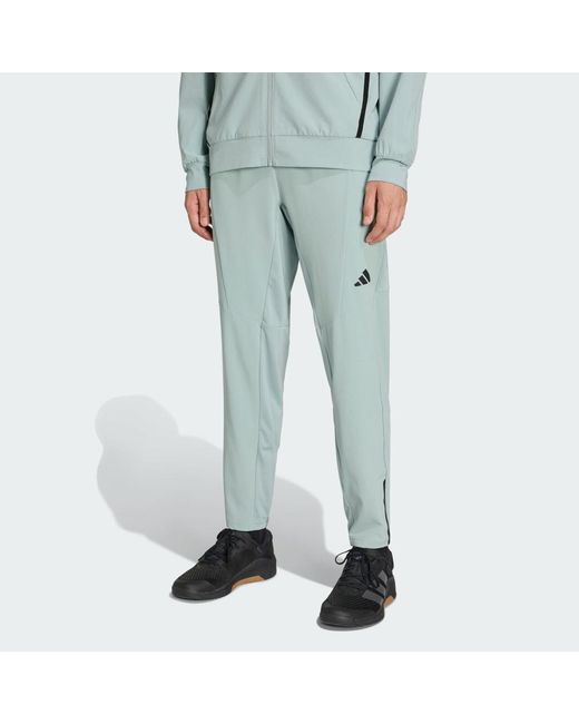 Adidas Blue D4T Workout Joggers for men