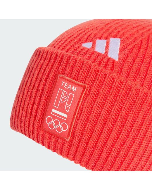 Beanie Poc di Adidas in Red