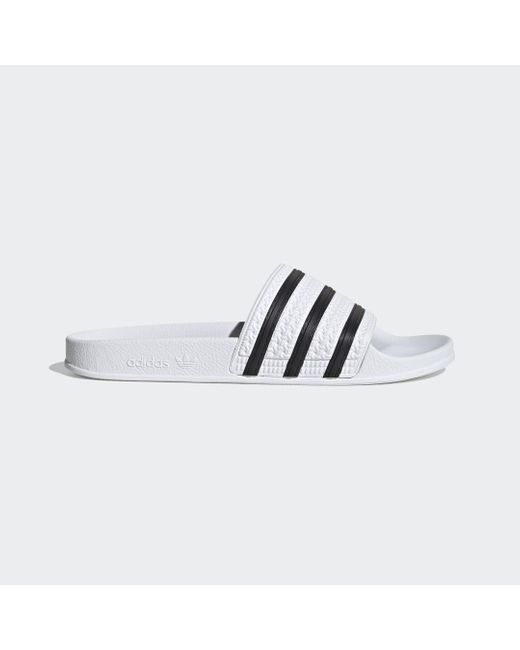 Adidas White Adilette Slides