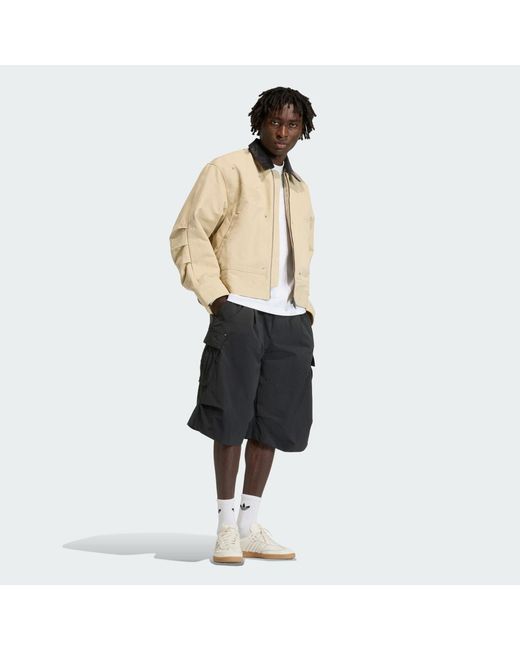 Adidas Black Premium Essentials Utility Long Shorts for men