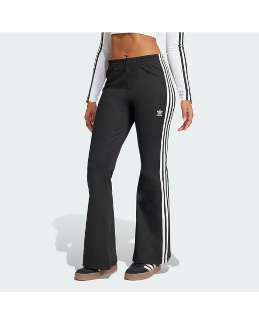 Adidas Black Laufshorts ADICOLOR 3-STREIFEN FLARED TRAININGSHOSE