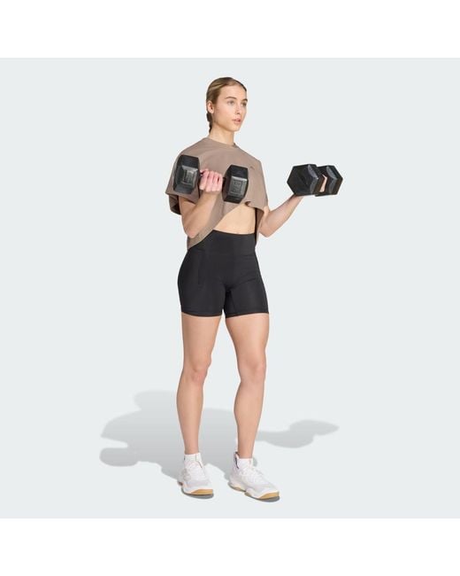 Adidas Gray Primelift Workout Graphics T-Shirt