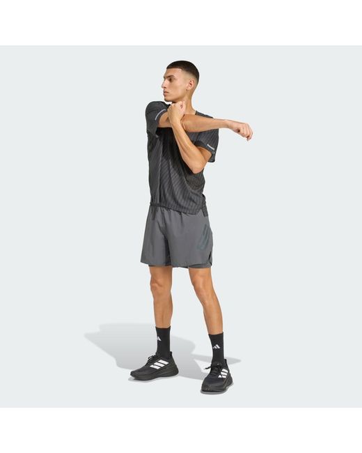 Adidas Gray Adi365 Climacool+ Engineered T-Shirt for men