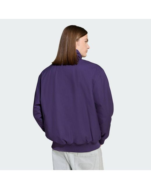 Adidas Purple 90S Alternative Sport Reversible Polar Fleece Firebird Track Top for men