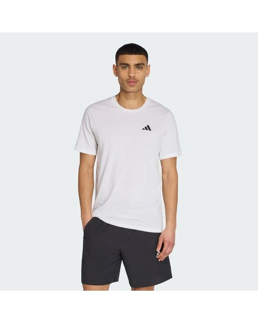 Adidas White Train Essentials Feelready Training Tee for men