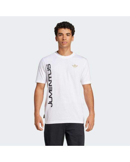 Adidas White Juventus Graphic T-Shirt for men