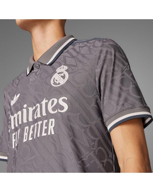 Adidas Gray Real Madrid 24/25 Third Jersey for men