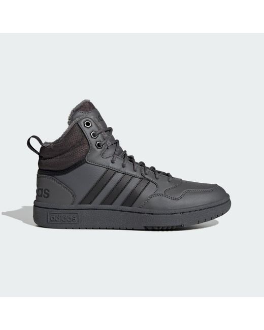 Adidas Black Hoops 3.0 Mid Boots