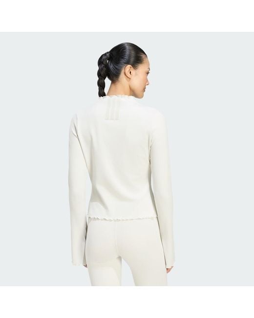 Adidas White All Me Winterized Long Sleeve T-Shirt