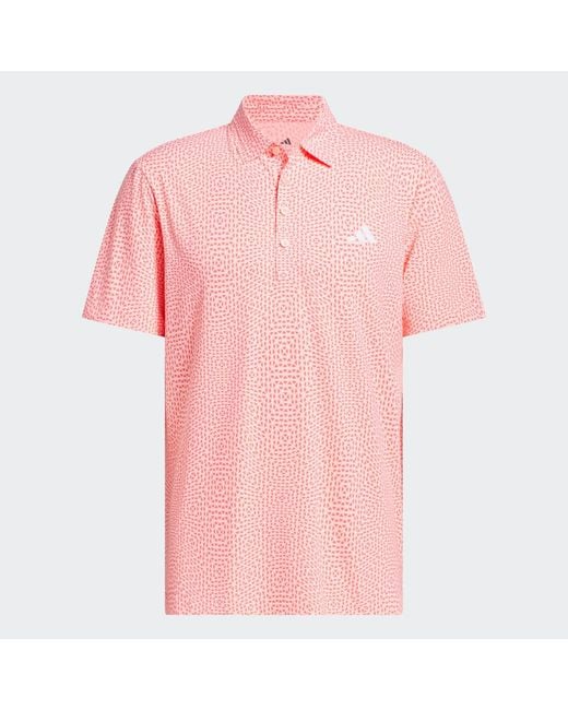 Adidas Red Ultimate365 Tour Cool Feeling Deco Polo Shirt for men