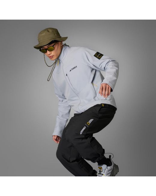 Adidas Gray National Geographic Softshell Jacket for men