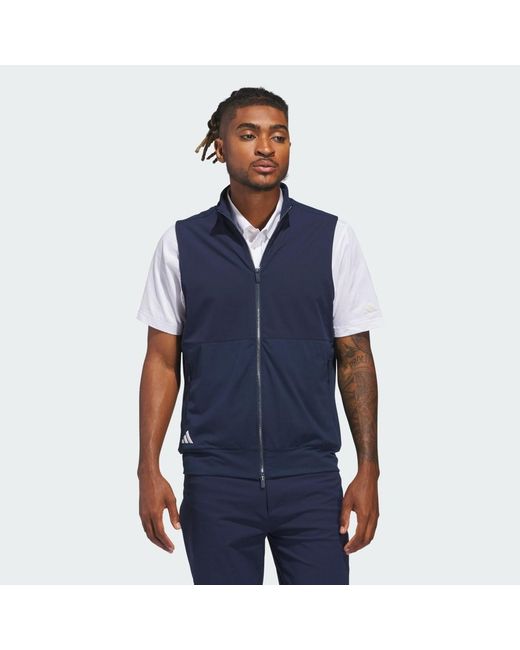 Adidas Blue Ultimate365 Tour Full-Zip Vest for men