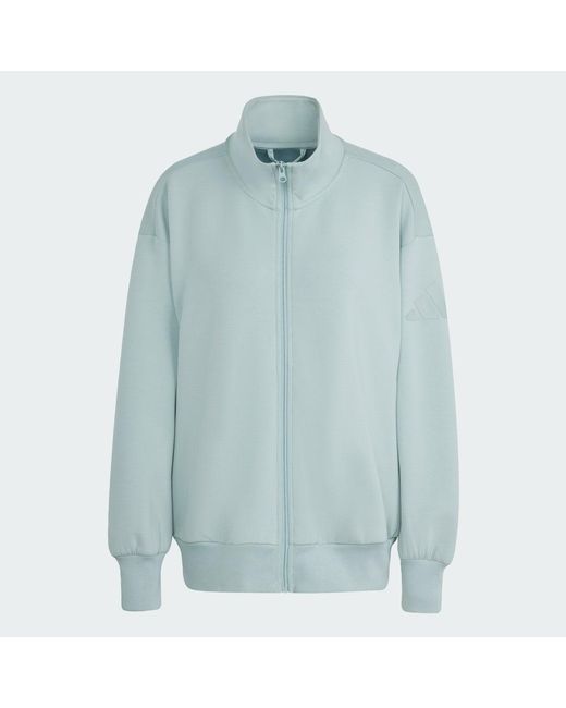 Adidas Blue Soft Lux Loose Full-Zip