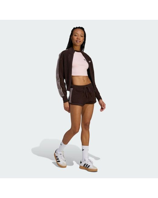 Adidas Brown Knitted Crochet Shorts
