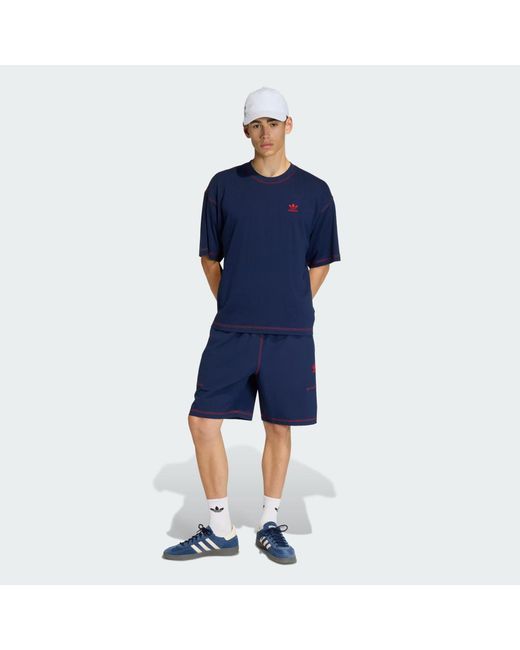 Adidas Blue Trefoil Essentials T-Shirt for men