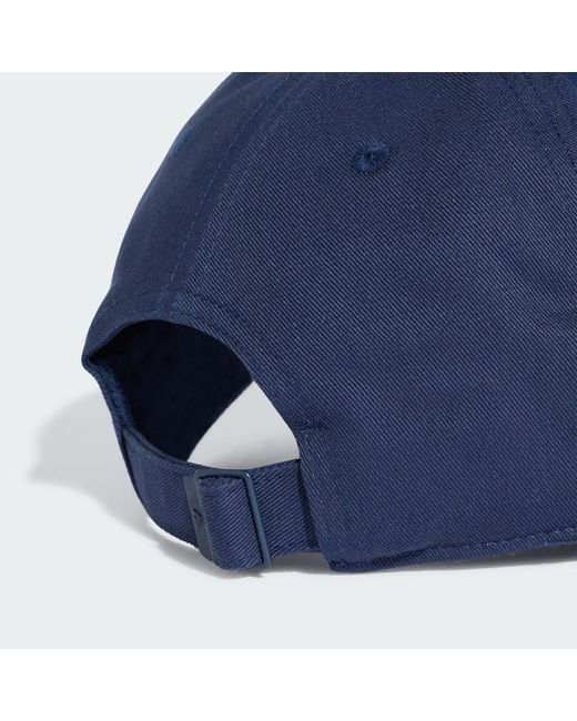 Adidas Blue Everyday Icons Cap With Tonal Metal Trefoil
