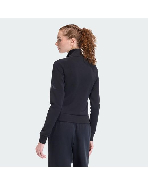 Adidas Blue Soft Lux Slim Track Top