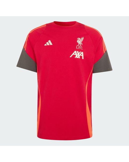 Adidas Red Liverpool Fc Tiro 25 Competition Cotton T-Shirt for men