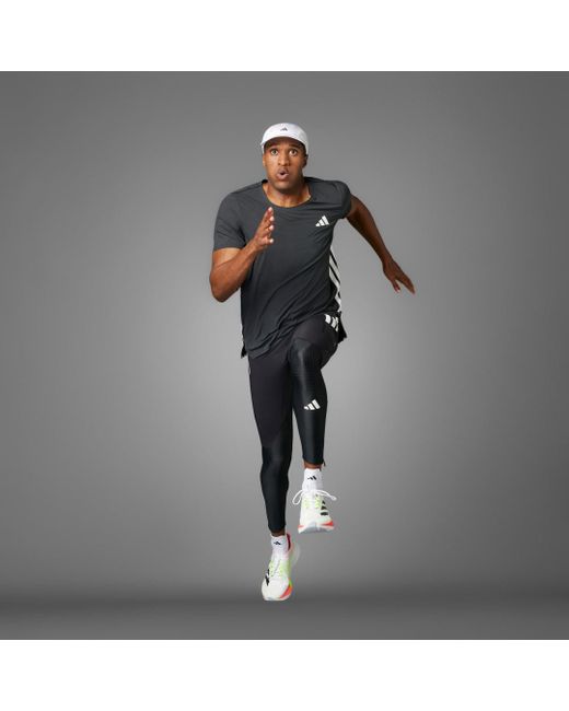 Adidas Gray Adizero Running T-Shirt for men