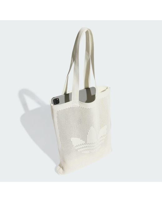 Adidas White Crochet Tote Bag