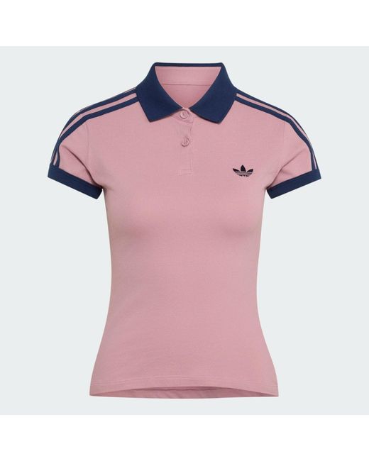 Adidas Pink 3-Stripes Polo