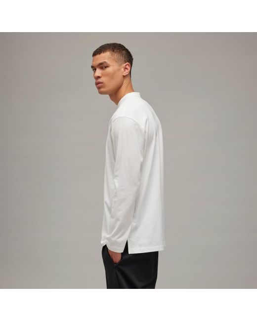 Adidas White Y-3 Long Sleeve Long-Sleeve Top