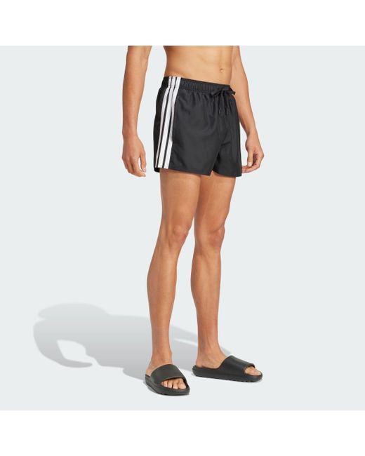 Adidas Blue Swimming & Lifestyle 3-Stripes Swim Shorts 3-Inch Jg1031 for men