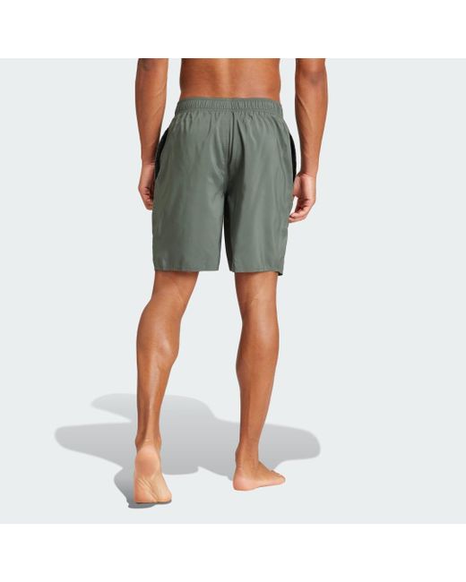 Adidas Green Logo Clx Swim Shorts for men