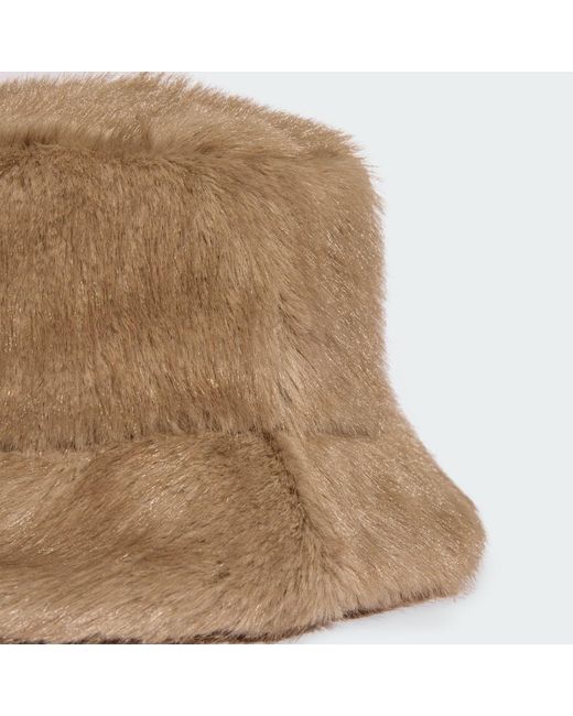 Adidas Brown Fur Bucket Hat
