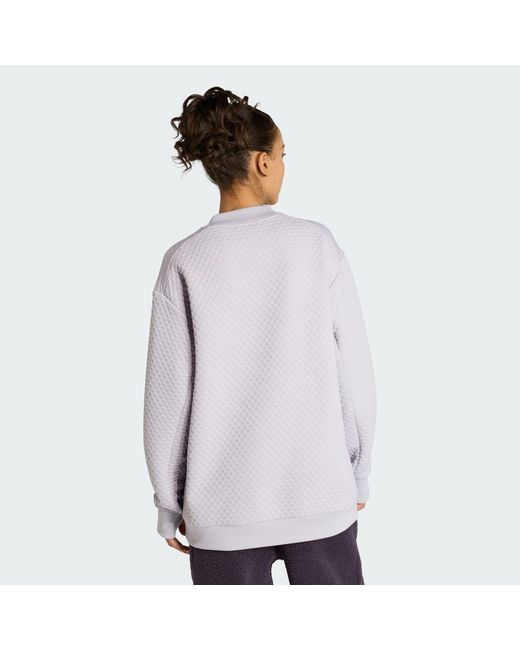 Adidas White Team D Xploric Crew Neck Sweatshirt